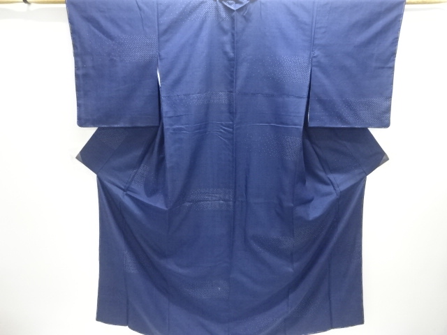 JAPANESE KIMONO / TSUMUGI / UNUSED / WOVEN ABSTRACT STRIPE